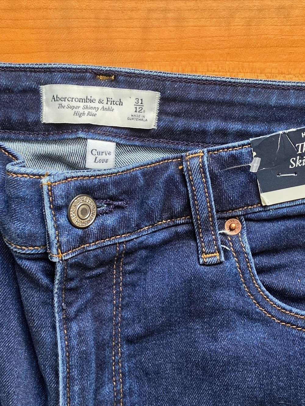 Abercrombie & Fitch Super Skinny Ankle Jeans in Dark Indigo